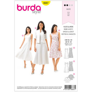 Kjole/jakke Burda 6687 str. 36-50