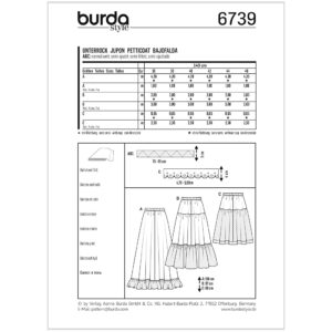 Skørt Burda 6739 str. 36-46