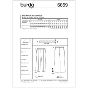 Bukser Burda 6859 str. 44-60