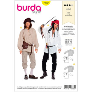 Kostume pirat Burda 7332 str. 48-58