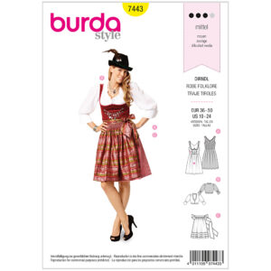 Kostume Burda 7443 str. 36-50