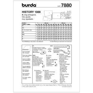 Kostume Burda 7880 str. 36-48