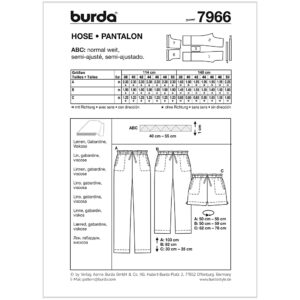 Bukser Burda 7966 str. 38-50