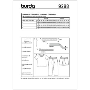 Bluse/bukser/shorts Burda Kids 9288 str. 104-146