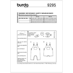 Bukser Burda Kids 9295 str. 56-98