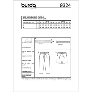 Bukser Burda Kids 9324 str. 134-164