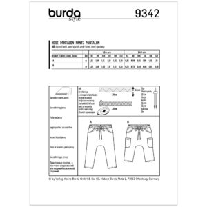 Bukser Burda Kids 9342 str. 92-122