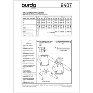 Sweatshirt Burda Kids 9407 str. 104-140