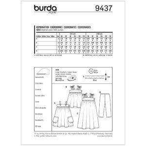 Kjole/buks Burda Kids 9437 str. 86-116