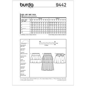 Nederdel Burda Kids 9442 str. 92-134