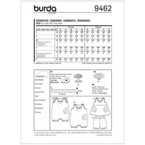 Kjole/buks Burda Kids 9462 str. 56-80