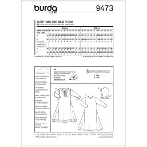 Kjole kostume Burda Kids 9473 str 98-158