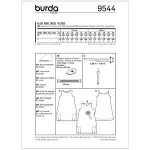 Kjole Burda Kids 9544 str. 110-140