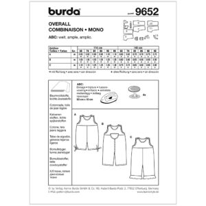 Jumpsuit Burda Kids 9652 str. 68-98