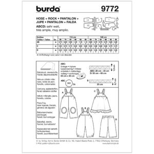 Bukser/Kjole Burda Kids 9772 str. 68-98