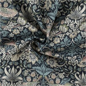 Kanvas m/ fugle og bær William Morris Marine