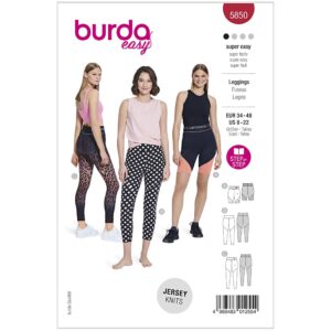 Leggings Burda 5850 str. 34-48