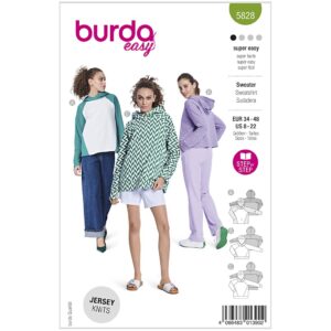 Sweatshirt Burda 5828 str. 34-48