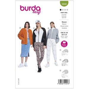 Bluse Burda 5848 str. 34-48