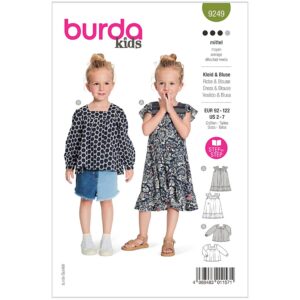 Kjole/bluse Burda kids 9249 str. 92-122
