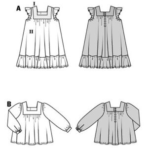 Kjole/bluse Burda kids 9249 str. 92-122