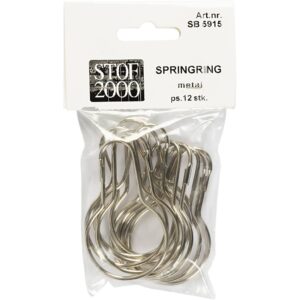 Spring ringe m/klemme til BV-stang 12stk