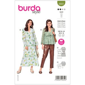 Kjole/bluse Burda 6023 str. 34-44