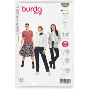 Cardigan Burda 6053 str. 34-48