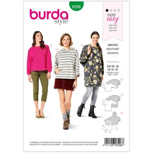 Sweatshirt Burda 6296 str. 34-46
