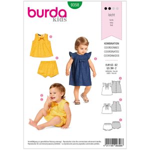 Kjole/Top/Shorts Burda Baby 9358 str. 62-92