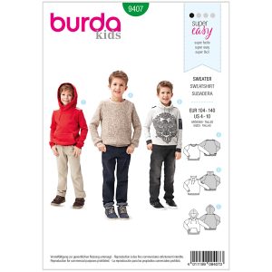 Sweatshirt Burda Kids 9407 str. 104-140