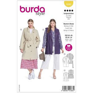 Jakke/Vest Burda 5840 str. 46-60