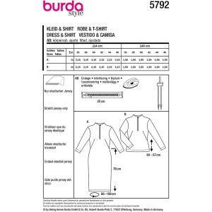 Kjole og top Burda 5792 str. 34-46