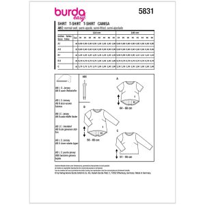 Bluse Burda 5831 str. 34-48
