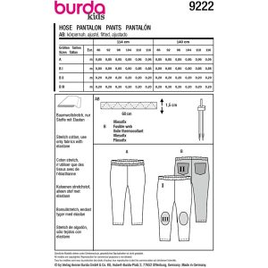 Bukser Burda Kids 9222 str. 86-116