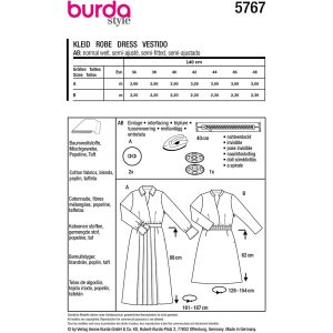 Kjole Burda 5767 str. 36-48