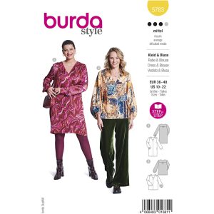 Kjole og bluse Burda 5783 str. 36-48