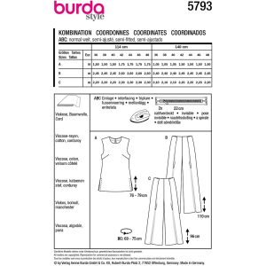 Kombination Burda 5793 str. 36-48