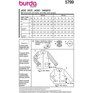 Jakke Burda 5799 str. 36-46