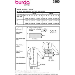 Bluse Burda 5800 str. 36-48