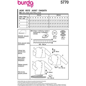 Jakke Burda 5770 str. 34-48