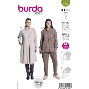 Kjole og pullover Burda 5782 str. 44-54