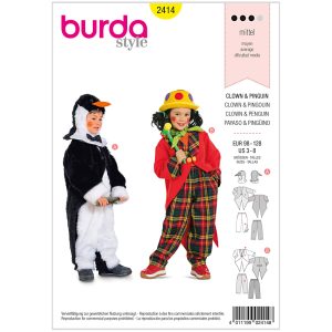 Klovn/pingvin Burda Kids 2414 str. 98-128