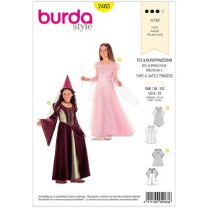 Prinsesse/fe Burda Kids 2463 str. 116-152