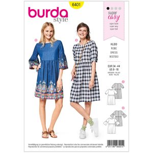 Kjole Burda 6401 str. 34-44
