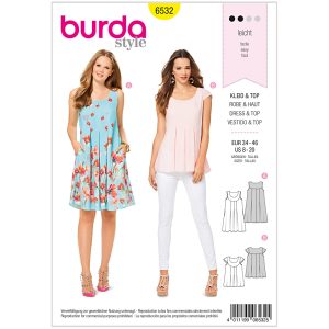 Kjole/top Burda 6532 str. 34-46