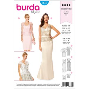 Kjole/bluse Burda 6646 str. 34-44