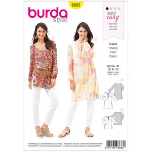 Tunika Burda 6683 str. 36-48