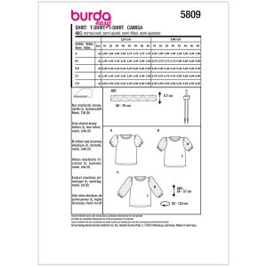 Bluse Burda 5809 str. 34-48