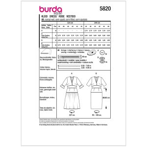 Kjole Burda 5820 str. 36-46